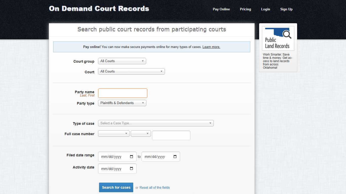 On Demand Court Records